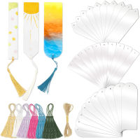 30Pcs For Tassel Unfinished Bookmarks Set Notebook Party Blank DIY Acrylic