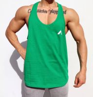 2023 Summer Fitness Vest Mens Pure Cotton Breathable Stretch Training Clothes Brothers Sports Top Running Sleeveless T-Shirt