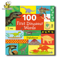 (In Stock) พร้อมส่ง **สินต้าลิขสิทธิ์แท้** บอร์ดบุ๊คเล่มใหญ่ 100 First Dinosaur Words Board book – Illustrated