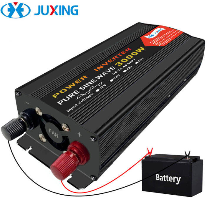 JUXING Pure Sine Wave Power Inverter Converter 3000W Bulit-in ...