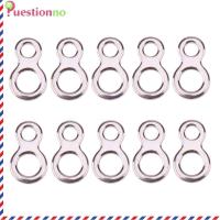 {Questionno} 10ชิ้นตกปลาผีเสื้อ Jigging สแตนเลสรูปที่8 Solid Ring Assist