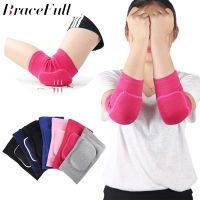 【hot】！ 1Pair Elastic Elbow Thickened Sponge Knee Protectors Guard Basketball Volleyball Sport Arm Sleeve Adults Children