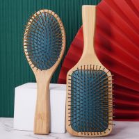 ✜ Smooth Hair Bag Massage Comb Bamboo Air Cushion Comb Hair Straight Hair Curly Smooth Meridians Solid Wood Comb Hairdressing Tool