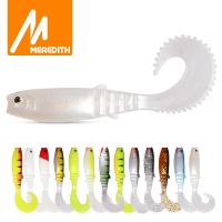 【lz】☋  Meredith cannibal curvado cauda 90mm 10 pçs 4.8g iscas artificiais de pesca silicone baixo pique minnow swimbait plástico leurre souple