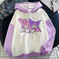 2022ใหม่ Sanrio Kuromi Jk สาวชุด Hoodies แจ็คเก็ตฤดูใบไม้ผลิฤดูใบไม้ร่วงนักเรียน My Melody สีชมพูเสื้อกันหนาวผู้หญิงเสื้อ