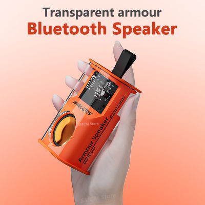 Bluetooth Speaker New Transparent Mech Audio TWS Two-Machine interconnection Rhythm Breathing Light 360° Stereo Surround