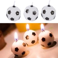 6Pcs Soccer Football Candles Birthday Kids Decoration Supplies for