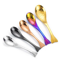 Stainless Steel Coffee Scoop Fish Shape Dessert Spoon Food Grade Ice Cream Candy Tea Spoon Tableware Drop shipping