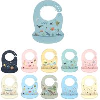 Silicone Baby Bibs Waterproof Saliva Banana Bibs Cartoon infant toddler Feeding Edible Aprons Baby Adjustable Burp Scarf 1-3Y Aprons