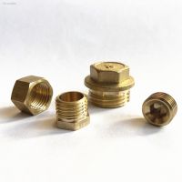 1/8 1/4 3/8 1/2 3/4 1 BSP Female Male Thread Brass Hex Head Socket End Cap Pipe Fitting Plug Coupler Connector