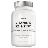 Codeage Amen Vitamin D, Zinc &amp; K2 Cholecalciferol D3 5000 IU