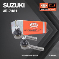 ลูกหมากคันชักนอก SUZUKI CARIBIAN ปี 1981-On / ซูซูกิ คาริเบี่ยน / 3E-7481 / ยี่ห้อ 333 (1คู่ 2 ตัว) TIE ROD END, OUTER (ซ้าย / ขวา)