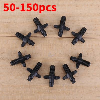 50-150Pcs 6mm Barbed for 4/7mm Hose Garden Drip Irrigation Fittings Watering New