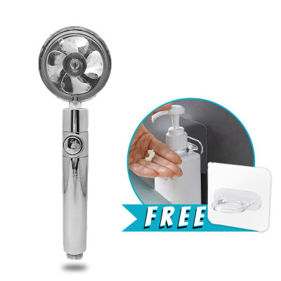 High Pressure Water Saving Spray Shower Head 360 Rotated Rainfall Shower Head Fan Bath Hand-held Pressurized Massage Shower Head