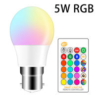 【Big-promotion】 kallidora หลอดไฟอัจฉริยะ5W 10W 15W หลอด LED RGB 220V 110V โคมไฟเปลี่ยนได้ B22 16สี + RGB การควบคุม IR บ้าน + สีขาว