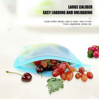 Reusable Food Storage Bags Leakproof Easy to Clean Silicone Food Bags Snacks Fruit Storage For Kitchen Saran Wrap Organization