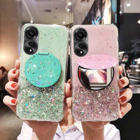 เคส OPPO A78สำหรับ ฝาหลัง ซิลิโคนนิ่มรูปดาวดวงจันทร์มีประกายกระจกโปร่งใสกันตกสำหรับ OPPO A78 4G