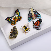 ใหม่ Butterflys Bee Enamel Pins Custom Lily Of The Valley Vine เข็มกลัด Lapel Badge สีดำแมลงเครื่องประดับของขวัญเพื่อน