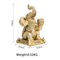 Nordic Golden Resin Elephant Candle Holder Restaurant Decoration Party Atmosphere Table Decoration