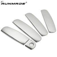 Runmade 5Pcs W/1 Keyhole Stainless Steel Chrome Door Handle Cover Trim For Audi A3 A4 A6 S4 S6 Allroad Quattro