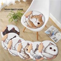 ✖❃ Lovely Cat Art Seat Pad Household Cushion Soft Plush Chair Mat Winter Office Bar Sofa Decor Tatami