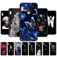 【Shell set]สำหรับ Honor เคส8A สำหรับ Huawei Honor 8A Prime Case ซิลิคอน TPU ฝาหลังเคสโทรศัพท์บน Huawei Honor 8A JAT LX1 8 A เคส Tpu สีดำ