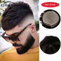 2020 Summer Silk Base Men Toupee Hair Extension Mens Wig Breathable Durable Natural Human Hair Male Wig Prosthesis Natural Color Gift ของขวัญ