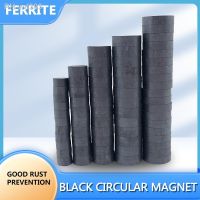 50-300PCS Black Round Strong Magnets Dia 8mm 10mm 12mm Ferrite Ordinary Magnet Y30 Black Disc Fridge Magnets