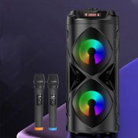 4-inch High-power Karaoke Bluetooth Speaker Portable 360 Stereo Wireless Subwoofer RGB Light K-Song Plaza Party Box Caixa De Som