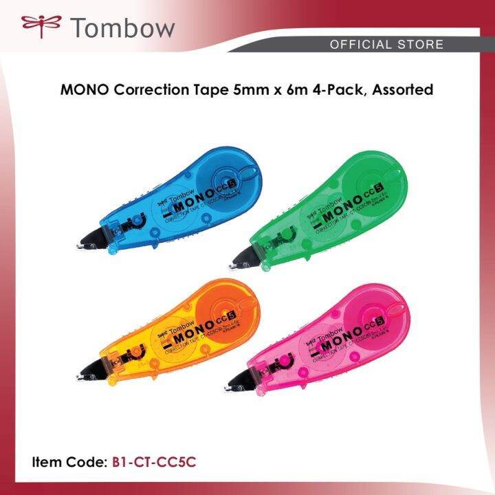 【COD】 Tombow Mono Correction Tape 5mm x 6m 4Pack Lazada PH
