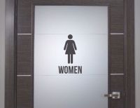 Handicapped Bathroom WC Toliet Sign For Men Women Vinyl Sticker Door Window Store Restaraunt Restroom Decal DR01