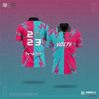 2023 Jersey Baju Lightning pattern Baju Raya T-shirt Jersi Sublimation Polo shirt Collar Fresh Design Sweatshirt Short Sleeve Unisex