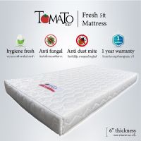 Tomato Home ฟูก/ที่นอนเด็กถึงผู้ใหญ่ รุ่น FRESH 5ฟุต หนา6นิ้ว ฟูก5ฟุต ที่นอน5ฟุต• แข็ง แน่น น้ำหนักเบาเคลื่อนย้ายง่าย • ป้องกันเชื้อรา