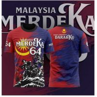 New FashionEXCLUSIVE 3D PRINT  T-SHIRT MALAYSIA MERDEKA 2021 NEW SYLE SHORT/LONG SLEEVE 2023