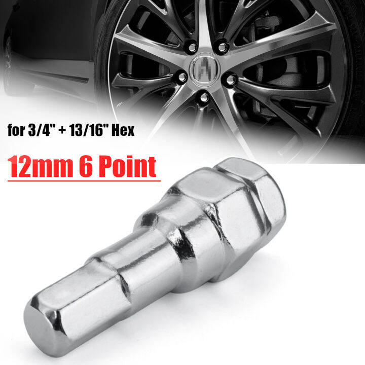62mm 6 Point Spline Sided 12mm Hex Key Tuner Wheel Tire Lug Nut Tool