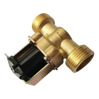 【LZ】ↂ☼  3/4  bronze elétrico válvula solenóide magnética dc 12v 24v ac 220v normalmente fechado fácil conexão de entrada de água fluxo switchi