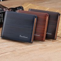 （Layor wallet） วินเทจผู้ชายหนังกระเป๋าสตางค์แบรนด์หรูสั้นบางชายกระเป๋าคลิปเงินบัตรเครดิตราคาดอลลาร์ Portomonee Carteria กระเป๋า