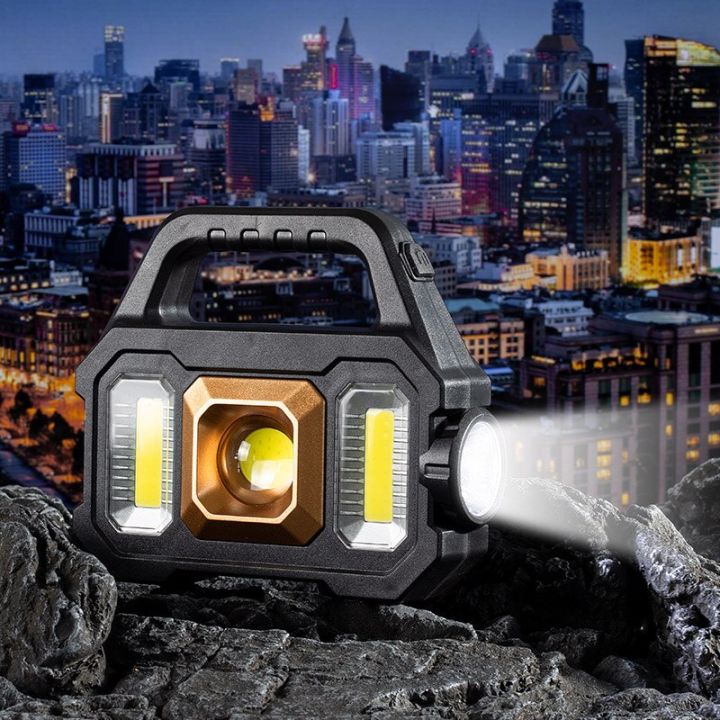 500lm-usb-rechargeable-flashlight-waterproof-6-gear-cob-led-torch-light-portable-powerful-lantern-solar-light-for-camping-hiking