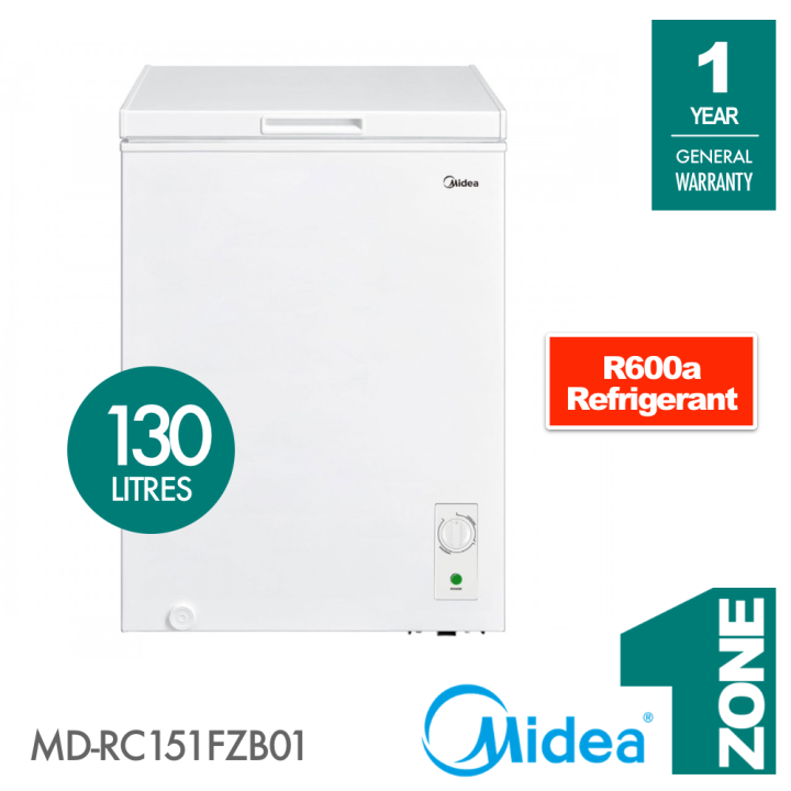 Midea 130L R600A Chest Freezer Model MDRC151FZB01 / MDRC151 Lazada