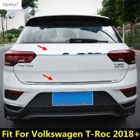 “{》} แถบชุดตะแกรงท้ายด้านหลังฝากระโปรงท้ายแต่งรถกระบะสำหรับ Volkswagen T-Roc Troc 2018-2023อุปกรณ์สแตนเลสสตีล