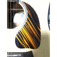 Pleroo Custom Guitar Pickgaurd - Great For J45 Acoustic Guitar Pickguard Teardrop Shape  Yellow Stripe Celluloid Projector Mounts