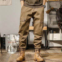 Men Spring Autumn R Khaki Casual Pants Military Tactical Joggers Cotton City Cargo Multi-Pocket Fashions Trousers M-5XL Fall