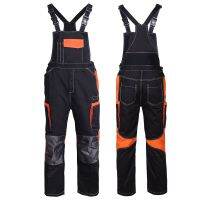 ใหม่ผู้ชายเอี๊ยมและรั้งกับกระเป๋าช่างไม้ทำงานโดยรวม Workwear