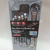 FORCE ประแจแหวนผ่า 6ตัวชุด #5066(FLARE NUT WRENCH SET) หน่วยเป็นมิล( mm.)