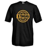 เสื้อยืด ผ้าฝ้าย พิมพ์ลายตลก Limited Edition 1966 Idea Birthday สวมใส่สบาย สําหรับเด็ก 50 ปี