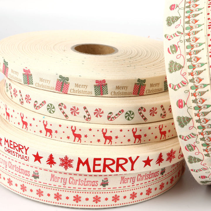 5หลา-กระเป๋า15มม-ราคาทำด้วยมือพิมพ์ริบบิ้นผ้าฝ้ายโบว์ตกแต่งคริสต์มาสสำหรับห่อของขวัญในบ้านริบบิ้นคริสต์มาส-diy-ผ้าเย็บผ้า