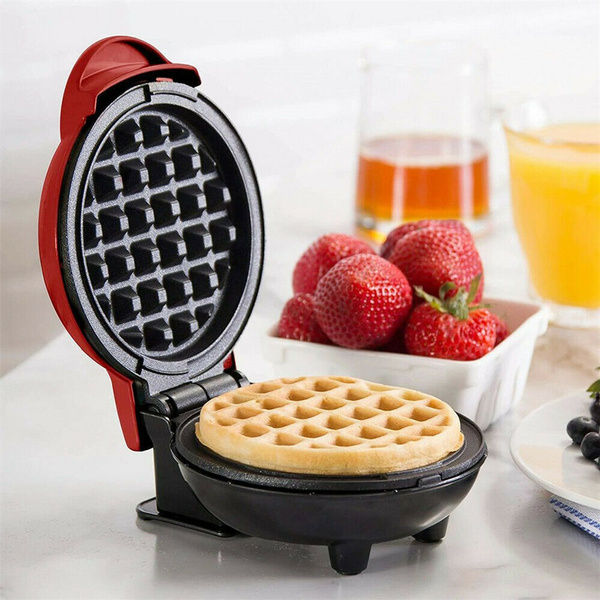  DASH Mini Maker Electric Round Griddle for Individual Pancakes,  Cookies, Eggs & other on the go Breakfast, Lunch & Snacks with Indicator  Light + Included Recipe Book - Red: Home 