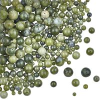 273pcs Natural Taiwan Jade Beads Green Rock Bead 4mm 6mm 8mm 10mm 12mm Nature Jasper Beads Round Loose Gemstone Beads Energy Stone for Bracelet Necklace Jewelry Making