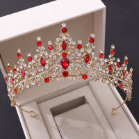 KMVEXO Baroque Vintage Luxury Royal Queen King Crystal Wedding Crown Bridal Tiara Crowns Diadem Bride Party Evening Hair Jewelry