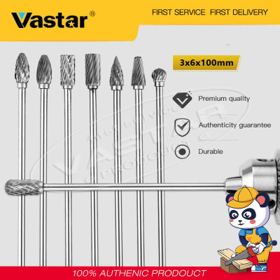 Vastar 3 * * * * * * * * 6 100มม.ก้านคาร์ไบด์ทังก์สเตนเครื่องตัดมิลลิ่งสว่าน Burr เพชรคู่ตัดเครื่องเจียร์แกนเครื่องมือไฟฟ้า